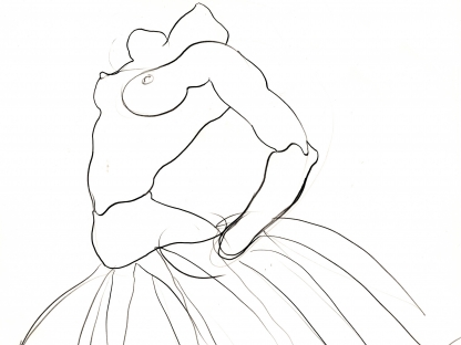 Sketch of ballerina by Antonio Lopez