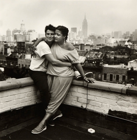 Two women on rooftop by Joyce Culver